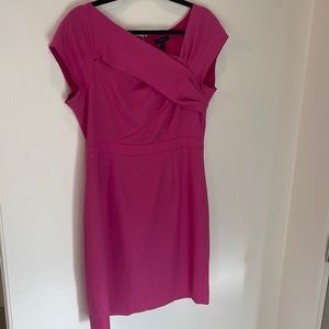 J. Crew Pink Origami Sheath Crepe Wool Dress Size 10